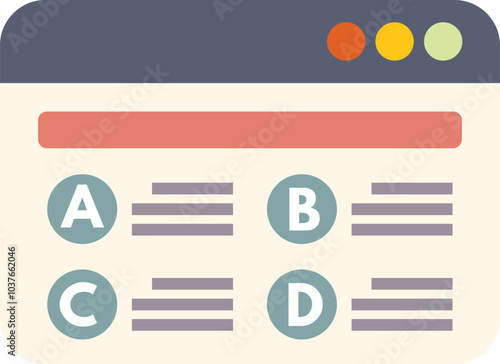Website is displaying a survey with multiple choice answers