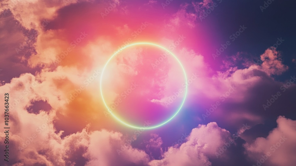 Neon Circle in the Sky Neon Circle in the Sky