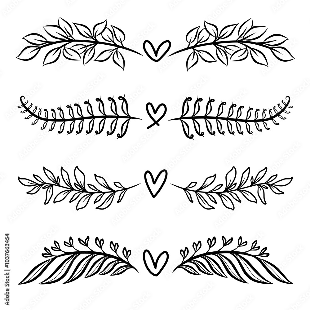 design elements and page decoration for text divider and invitation hand drawn vector illustration design elements and page decoration for text divider and invitation hand drawn vector illustration