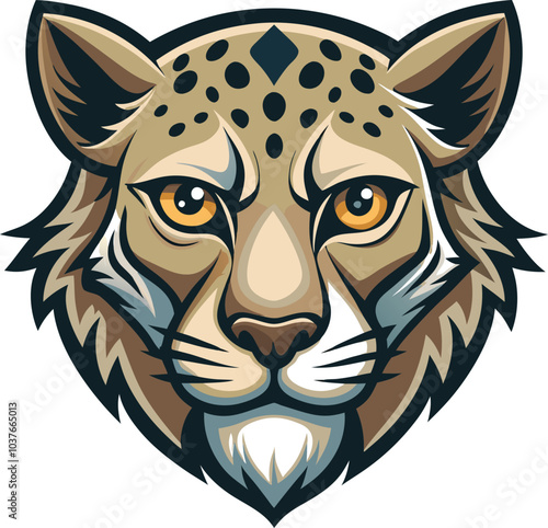 Cheetah Head Mascot Illustration Design