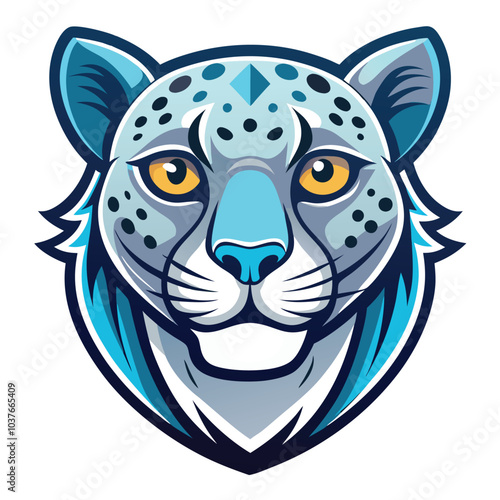 Snow Leopard Mascot Design Illustration