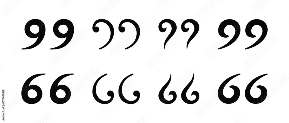 Vector Quotation Marks Icon Set Vector Quotation Marks Icon Set