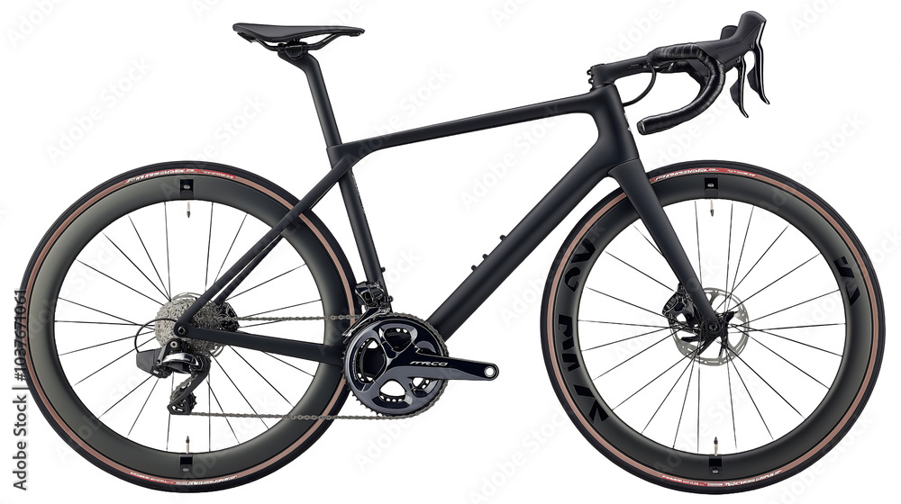 Fototapeta premium Sleek modern road bike with a lightweight carbon frame