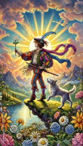 Allegorical Figure Representing Curiosity, Adventure and Inner Child