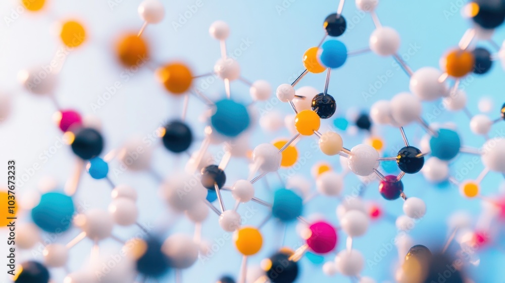 Abstract Colorful Molecular Structure Abstract Colorful Molecular Structure