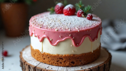 Wallpaper Mural winter style cake with elegant decoration Torontodigital.ca