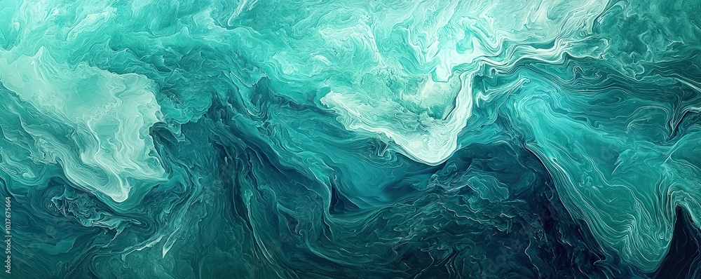 Abstract art in teal blue and green gradients, presenting a liquid fluid texture that suggests movement and depth. Abstract art in teal blue and green gradients, presenting a liquid fluid texture that suggests movement and depth.