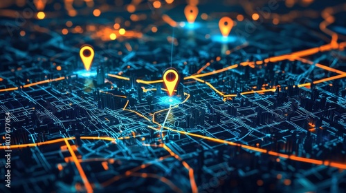 A digital map displaying crime hotspots in a city, with markers indicating recent incidents