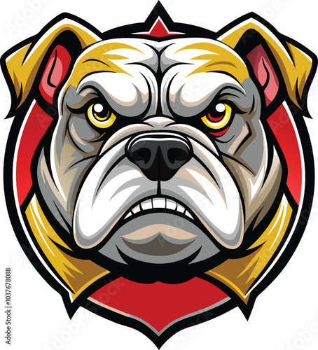 Angry Bulldog Mascot Illustration Design