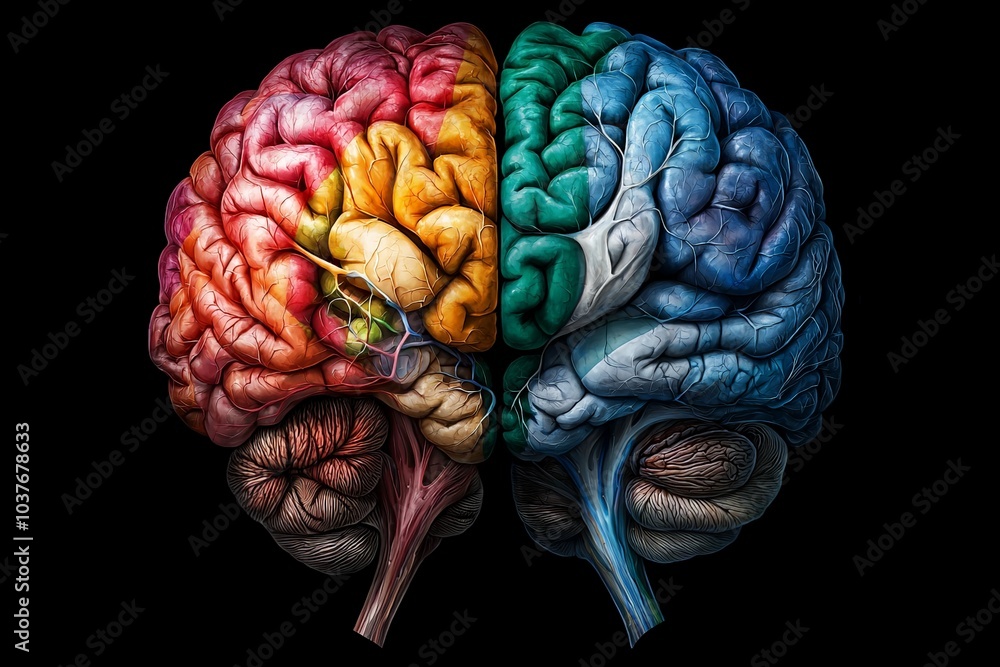Brain Diagram of Left and Right Hemispheres Brain Diagram of Left and Right Hemispheres