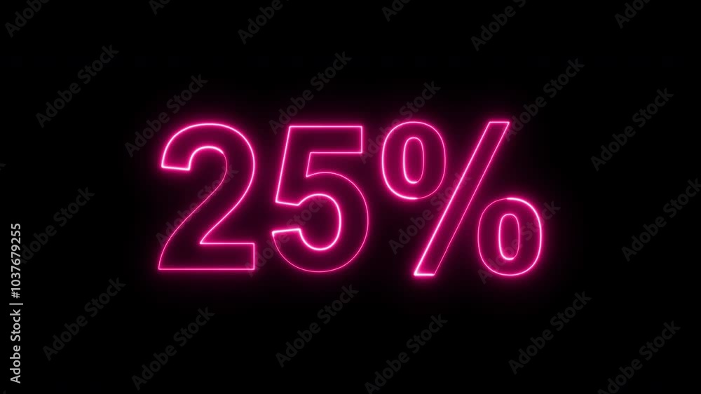 25 off sale animation. 25 percent off sale glowing animation. 25 off sale animation. 25 percent off sale glowing animation.