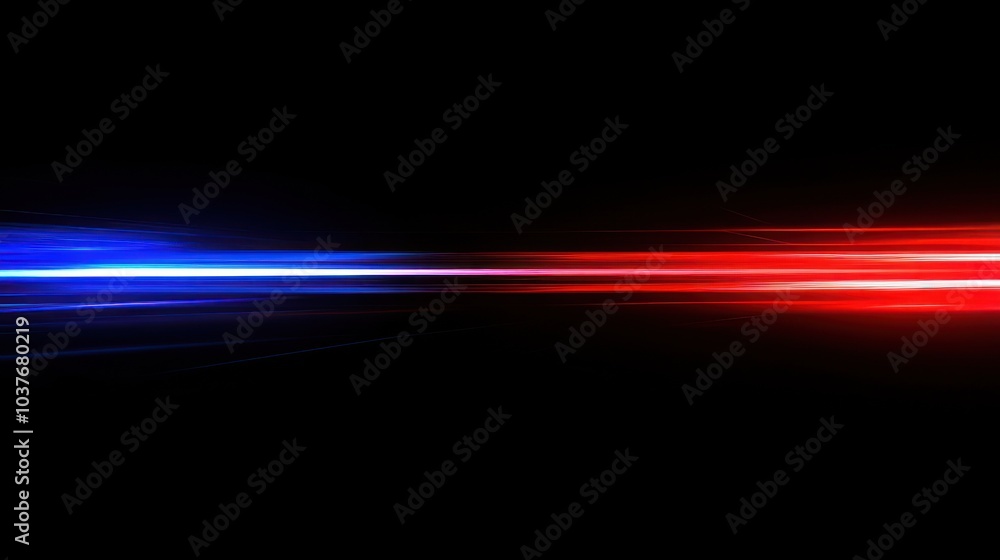 Abstract Red and Blue Light Streaks on a Black Background Abstract Red and Blue Light Streaks on a Black Background