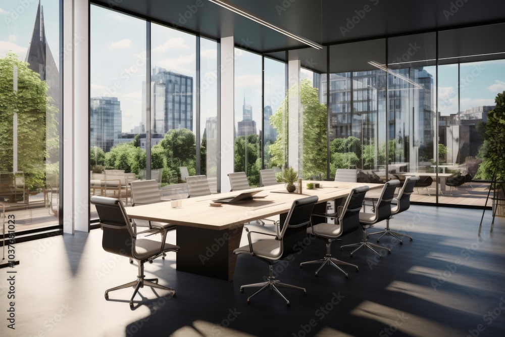 Fototapeta premium Interior of a modern and sophisticated office space in Berlin