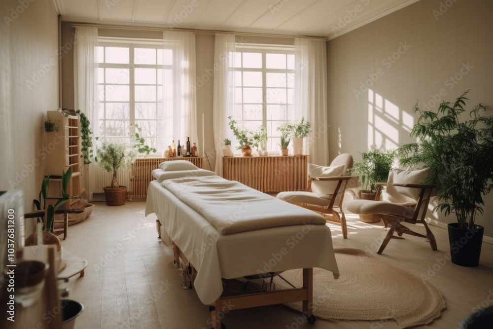 Fototapeta premium Interior of a empty modern massage salon