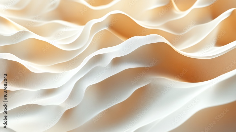 Obraz premium 3D White curves texture pattern