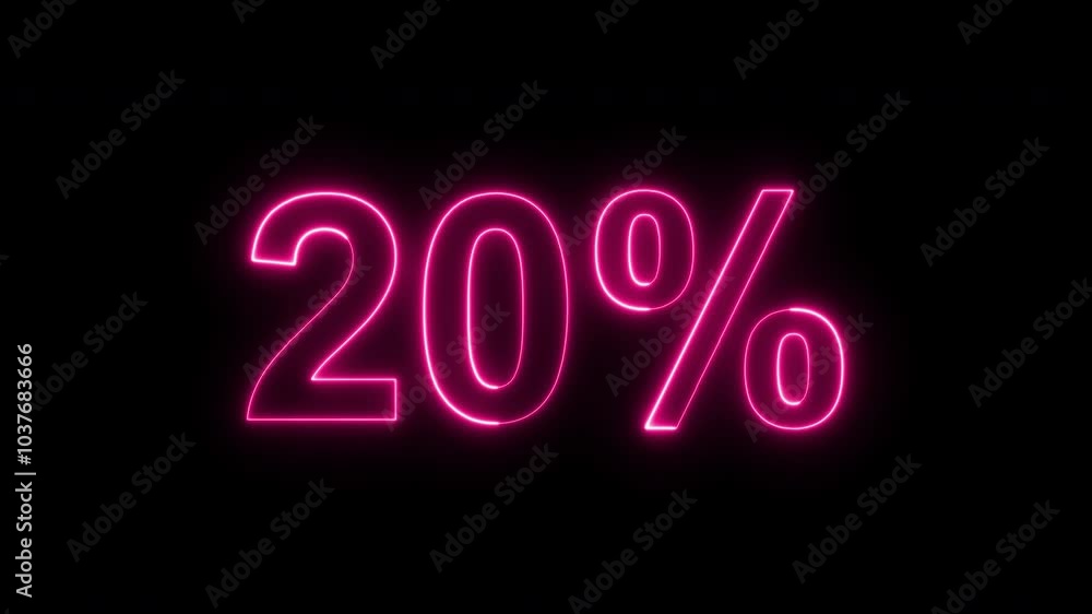 20 off sale animation. 20 percent off sale glowing animation. 20 off sale animation. 20 percent off sale glowing animation.