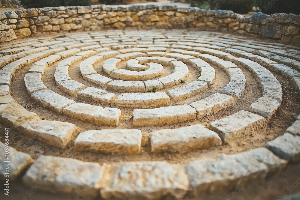 Stone Spiral Stairway in an Ancient Site Stone Spiral Stairway in an Ancient Site