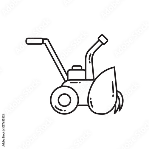 Snow blower truck icon illustration