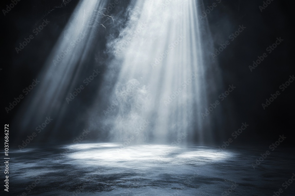 Ethereal light radiating from a shadowy environment. Ethereal light radiating from a shadowy environment.