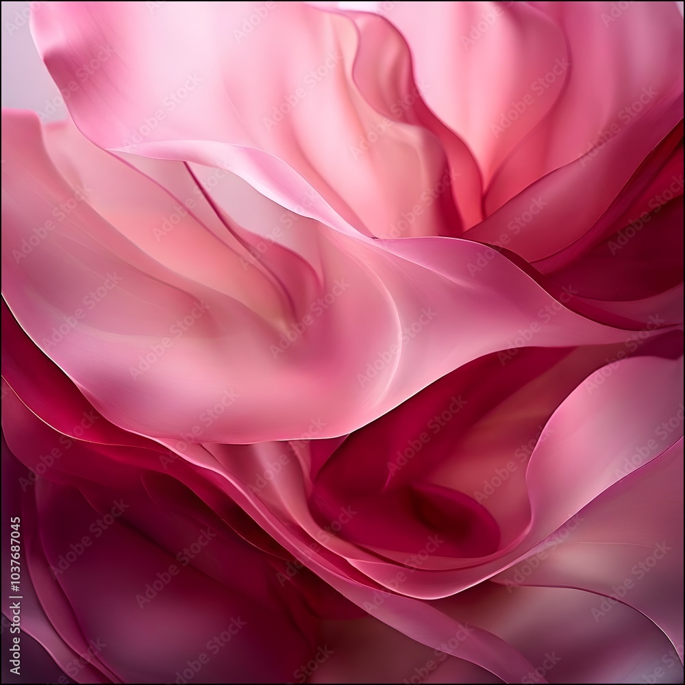 Obraz premium Rose (Love, Passion): A soft abstract background with petals representing love and passion.