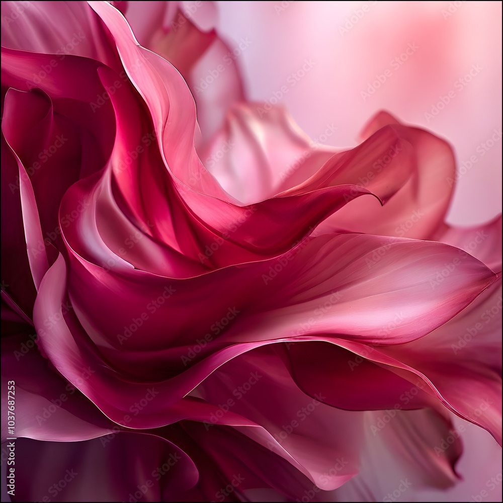 Obraz premium Rose (Love, Passion): A soft abstract background with petals representing love and passion.