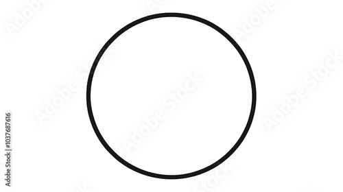 An outline of a circle with smaller circles inside, designed for children to explore shapes