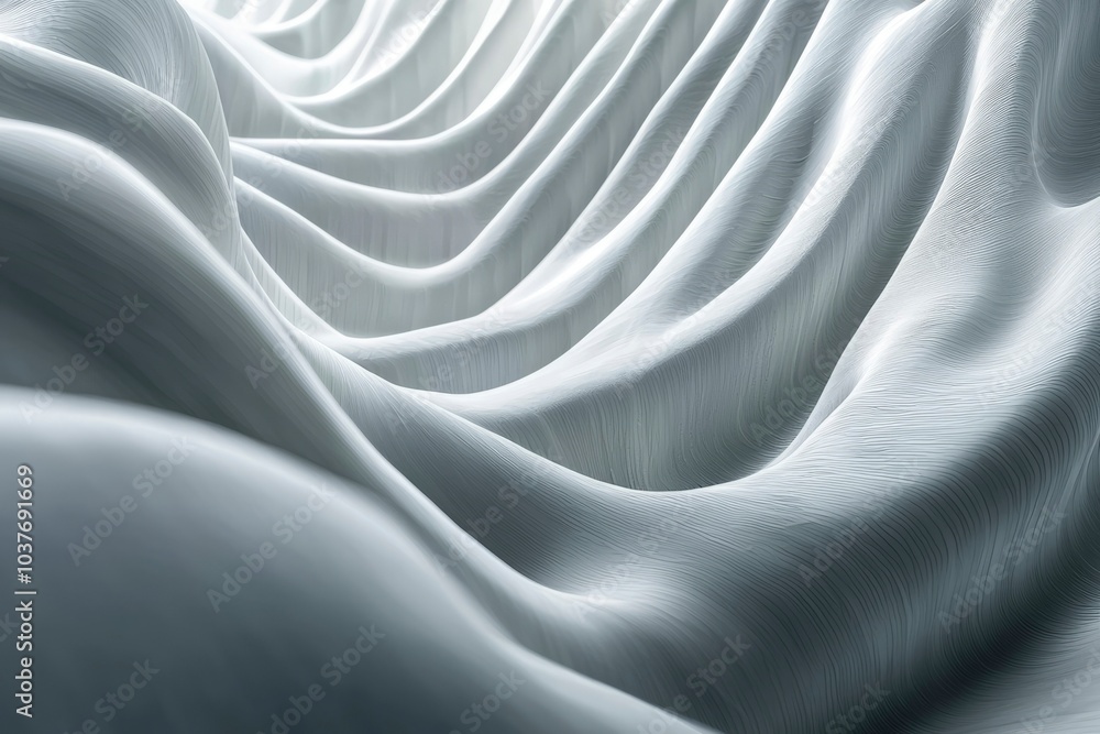 Fototapeta premium Abstract Wavy Grey and White Texture