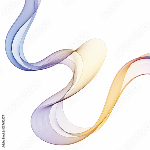 Colorful Design Element Gradient Wave Line Isolated on White Background. Abstract Transparent Smooth Wavy Horizontal Curved Line. Eps 10