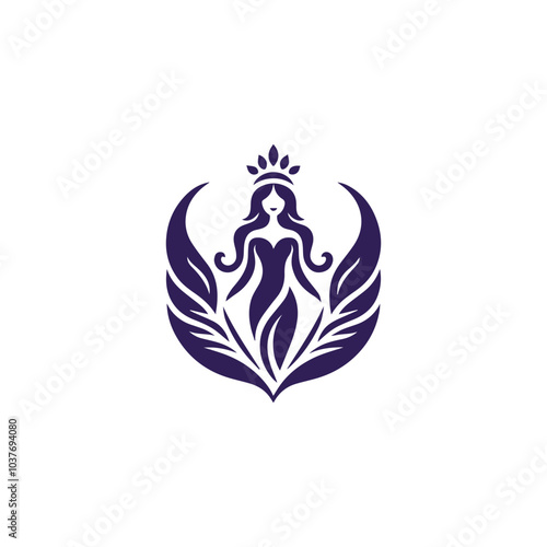 Elegant goddess logo for sale.