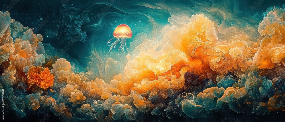 Cosmic Harmony: Vibrant Planets in Starry Space Scene. Cosmic Harmony: Vibrant Planets in Starry Space Scene.