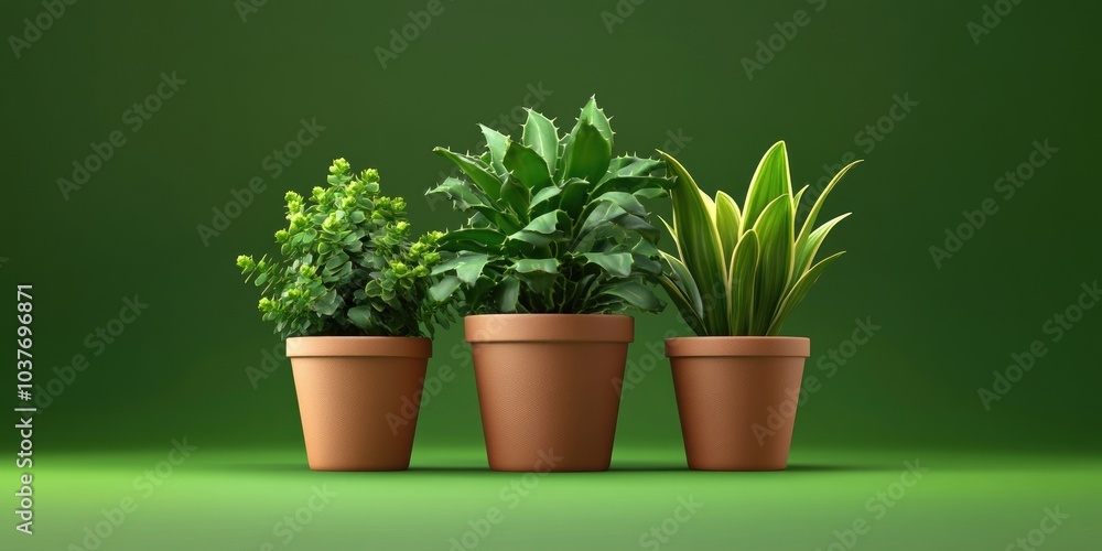 Fototapeta premium Mix of Euphorbia milii crown of thorns plants in a single pot, Assorted crown of thorns plants in one pot