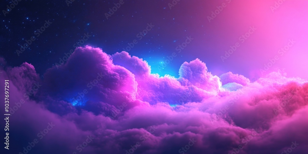 Obraz premium Colorful blurred abstract background with vibrant clouds, Vibrant abstract background with colorful blurred clouds