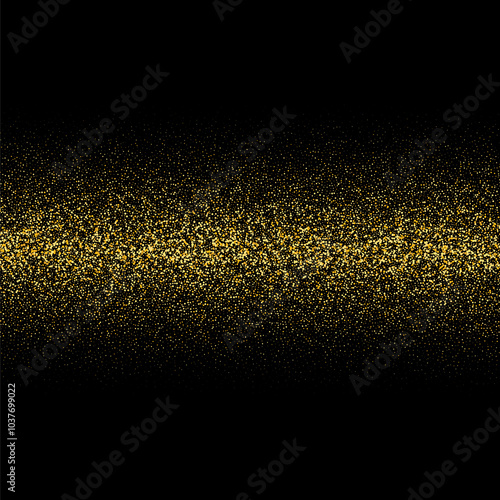 Wallpaper Mural Sparkling abstract gold glitter background, metal Christmas confetti falling. light shining Flying glitter dots particles, sparkle vector border backdrop. Eps 10 Torontodigital.ca