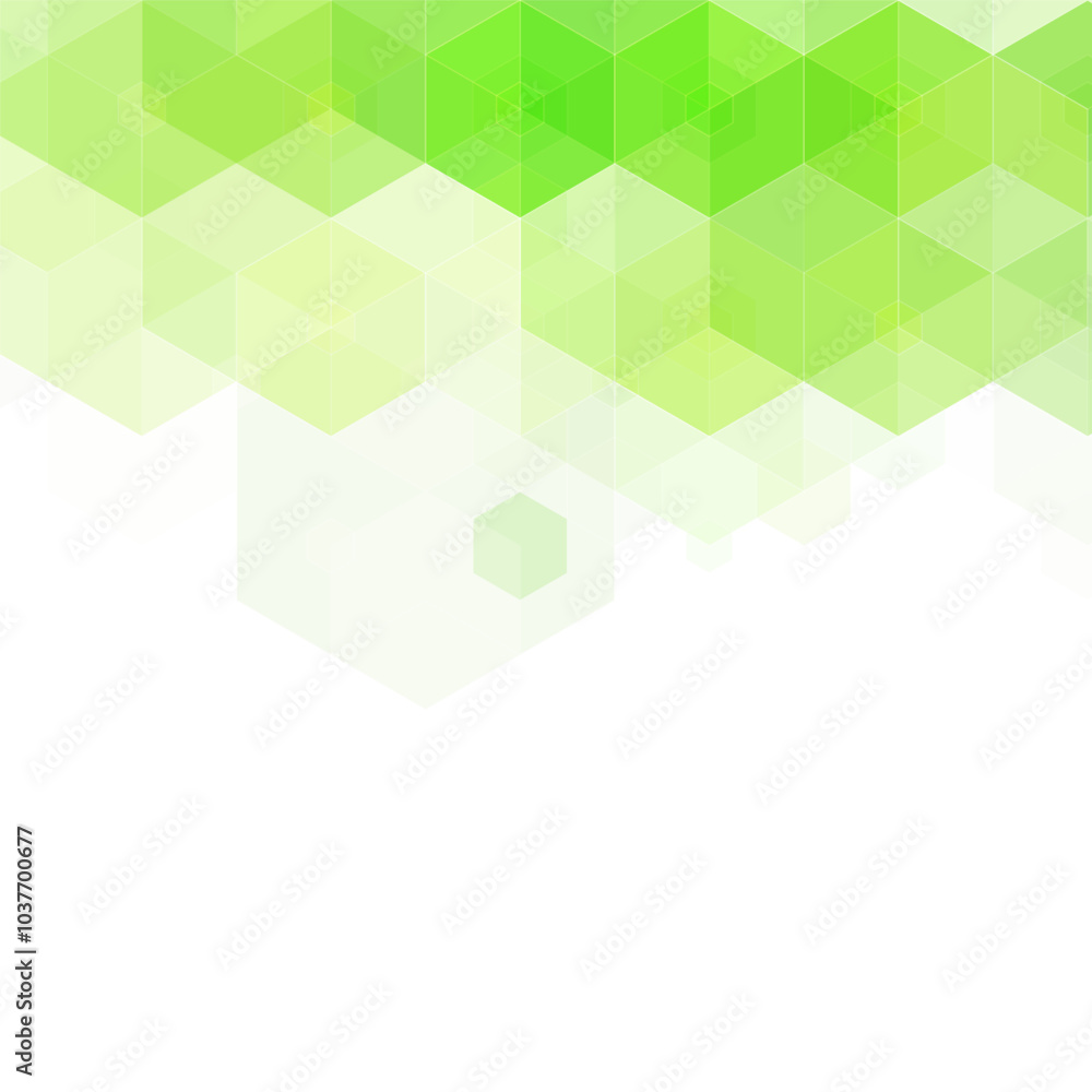 Fototapeta premium Green geometric background. Abstract background. Business vector. Geometric design element. Hexagon. Eps 10