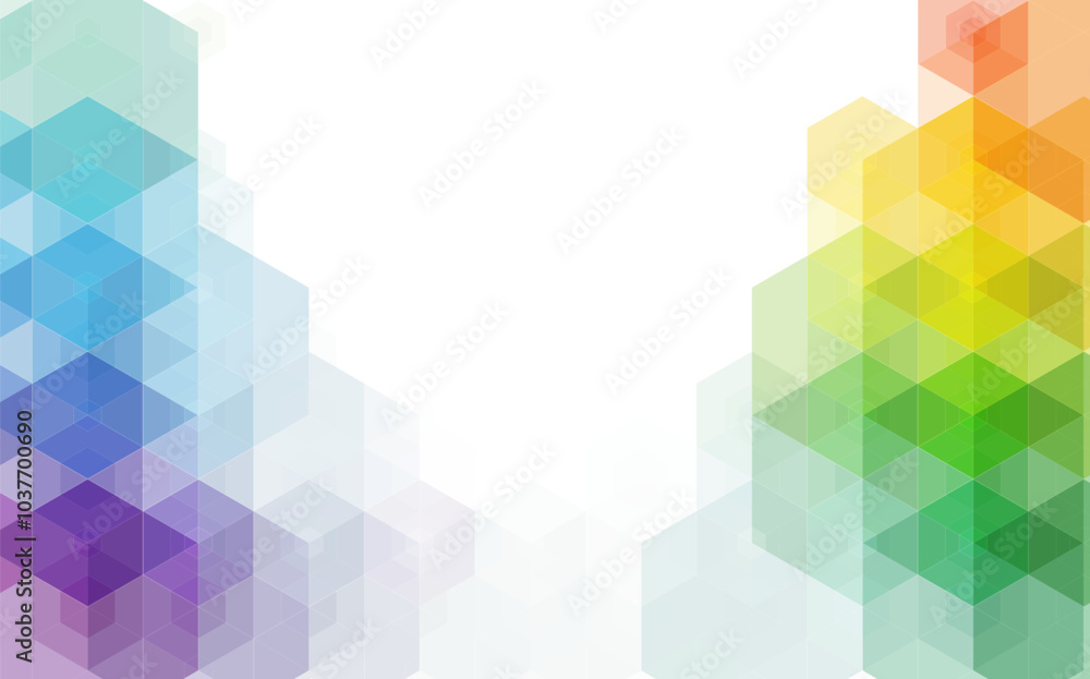 Fototapeta premium Color hexagon abstract background. Geometric pattern. Design element. Eps 10