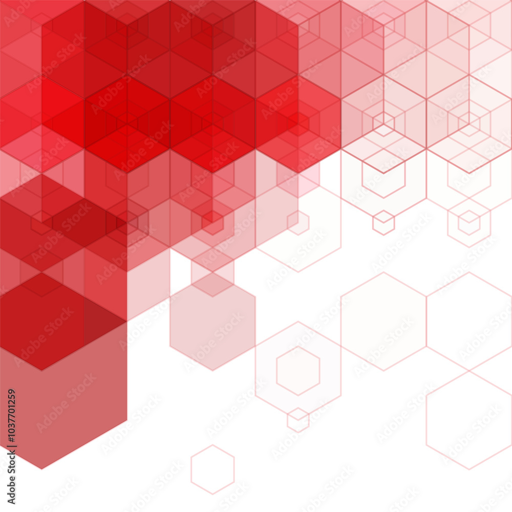Red hexagon abstract background. Geometric pattern. Eps 10 Red hexagon abstract background. Geometric pattern. Eps 10