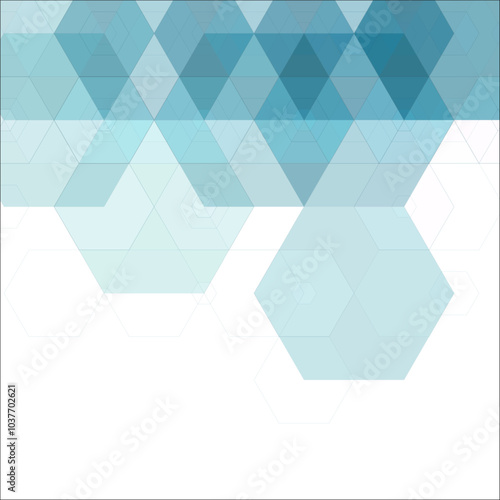 Abstract blue hexagons. Background for presentation. Eps 10