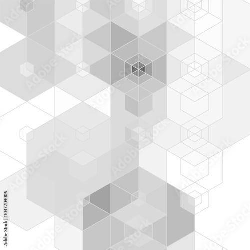 Gray hexagon abstract background. Geometric pattern. Eps 10