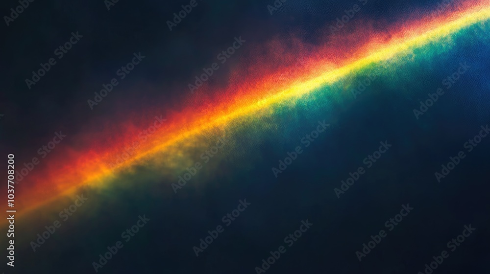 Fototapeta premium Photography of a rainbow on a dark backdrop Abstract web design elements for banners and panels Unique and surreal depiction of light dispersion in a digital context