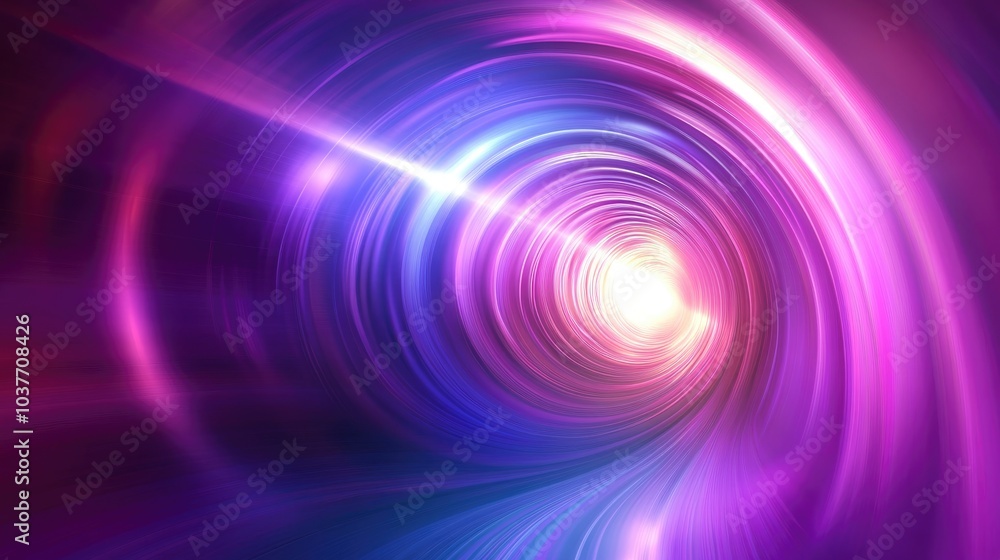 Tunnel beam background with a luminous digital glow Tunnel beam background with a luminous digital glow