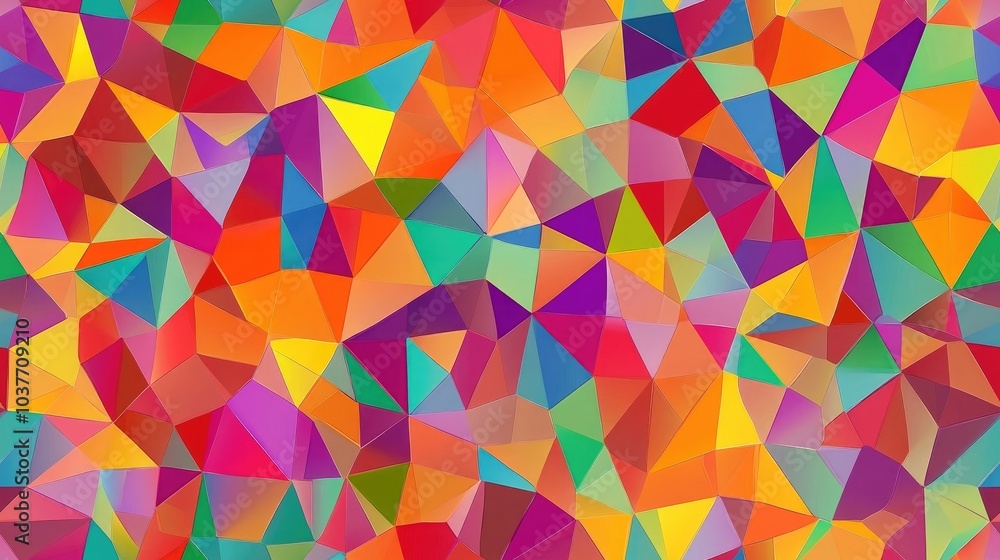 Seamless abstract pattern featuring a variety of multicolored triangles Seamless abstract pattern featuring a variety of multicolored triangles