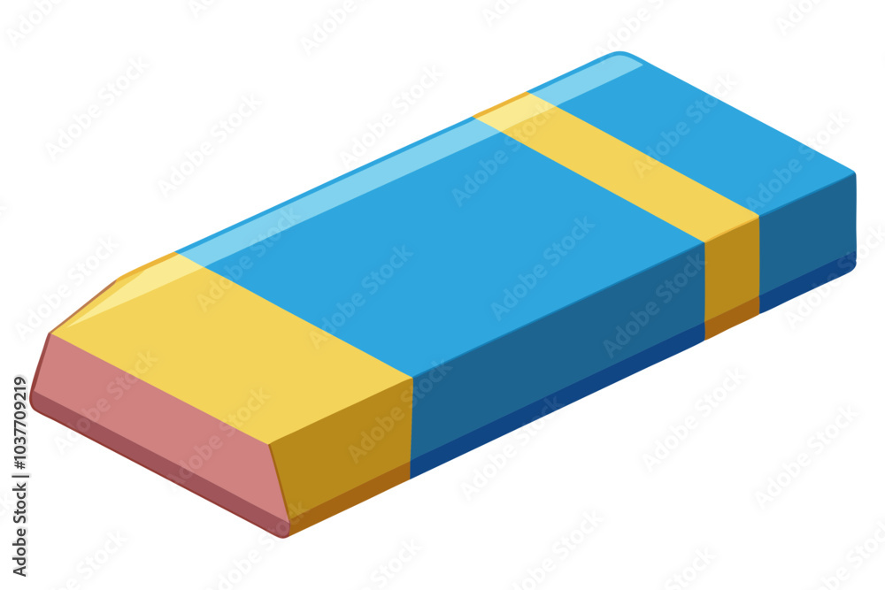 eraser over white background vector art illustration eraser over white background vector art illustration