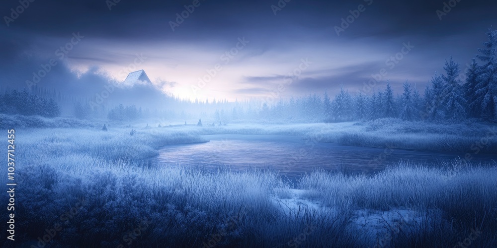Winter landscape of a meadow adjacent to a coastal area, showcasing natural beauty and tranquility, Serene winter meadow landscape by the coast Winter landscape of a meadow adjacent to a coastal area, showcasing natural beauty and tranquility, Serene winter meadow landscape by the coast