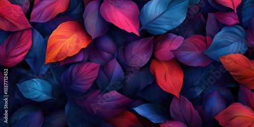 Wallpaper Mural Autumn foliage and textures captured in vibrant colors, Vibrant autumn colors and textures in foliage Torontodigital.ca