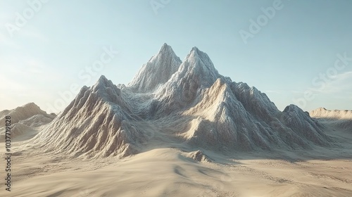 An Inspiring Mountain Landscape Where the Peaks Touch the Sky for Majestic Nature Decor