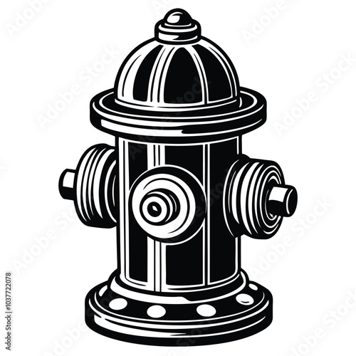 Fire Hydrant vector silhouette.