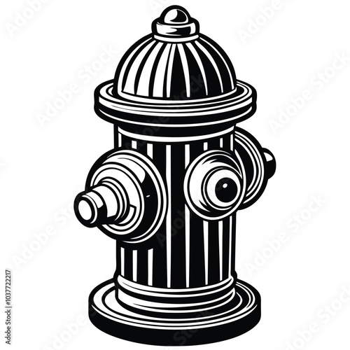 Fire Hydrant vector silhouette.