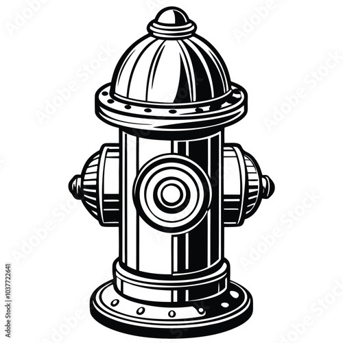 Fire Hydrant vector silhouette.