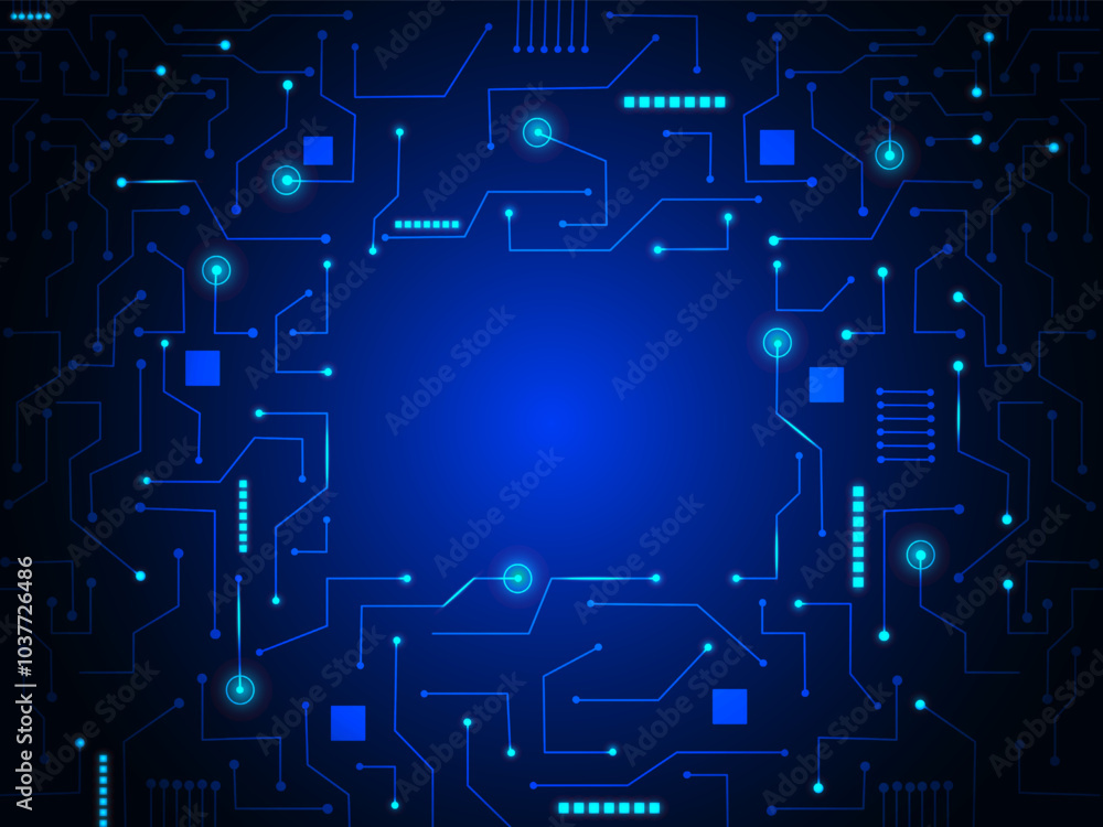Geometric background and high tech circuit board connection system Geometric background and high tech circuit board connection system