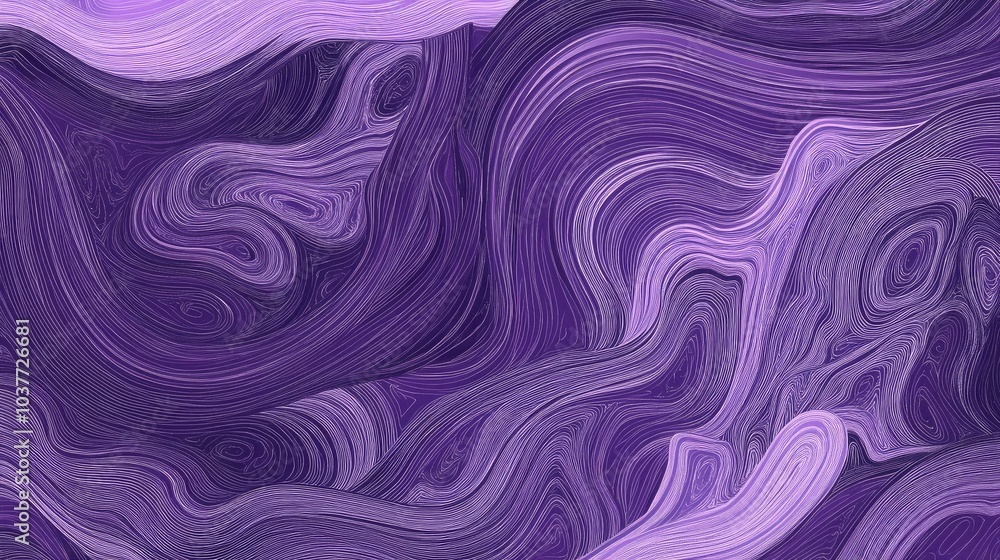 Obraz premium Hand drawn squiggly lines in a digital abstract style Unique purple vector illustration with a minimalist aesthetic